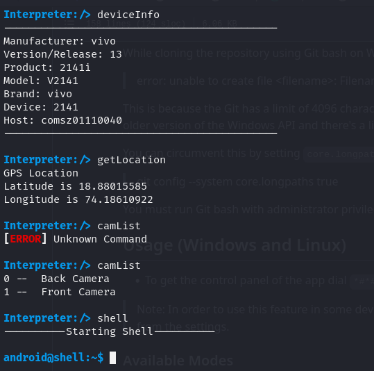 Interpreter Commands