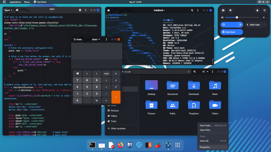 Kali Linux Desktop