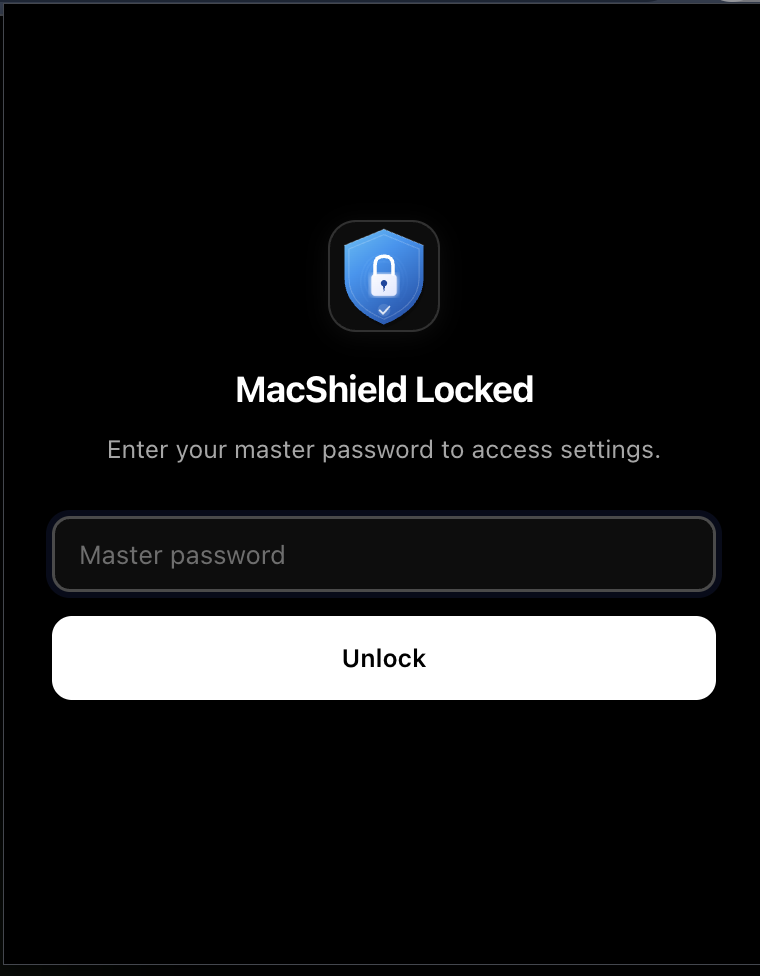 MacShield app interface preview